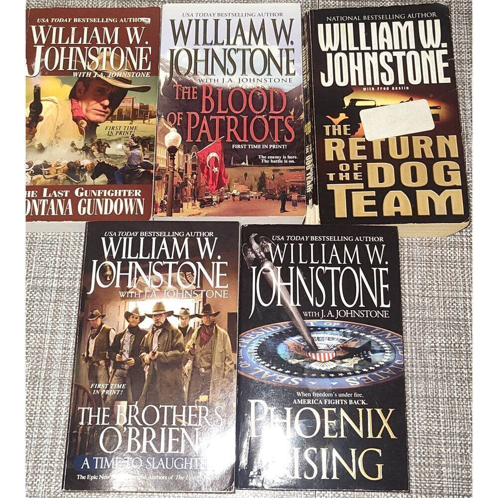 William W. Johnstone lot of 5 Western Cowboy paperbacks